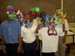 Students created African masks